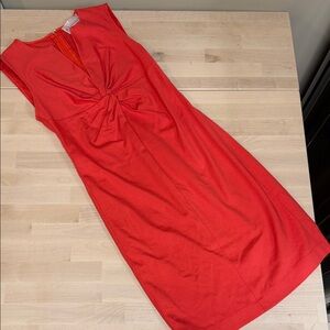 Philosophy Vibrant Red Midi‎ Dress with Knot Accent